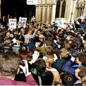 Jason Donovan Leaves the Law Courts after his Libel Triumph