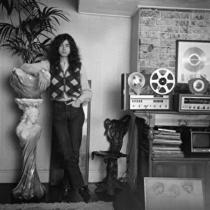 Jimmy Page, Led Zeppelin guitarist. January 1970