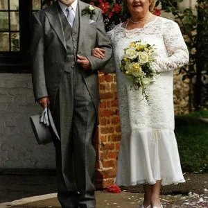 Joan Sims Actress and Actor Frank Middlemass in scene from the television series As Time