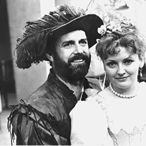 John Cleese Actor with Actress Sarah Badel from BBC series Taming Of The Shrew wearing a