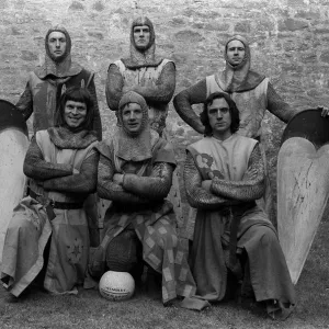 John Cleese as Sir Lancelot and the footballing knights Medieval Monty Python based