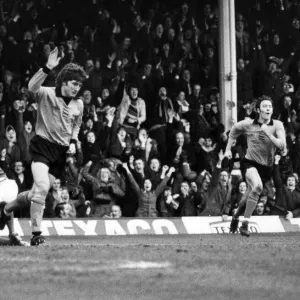 John Richards Wolverhampton Wanderers football player celebrates scoring goal in FA Cup