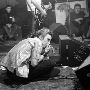 Johnny Rotten- lead singer with the Sex Pistols performing in Holland, 11 / 12 / 1977