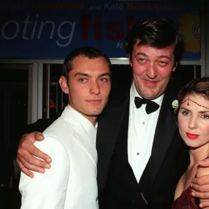 Jude Law Sadie Frost and Stephen Fry at Oscar Wilde film premiere in London 1997