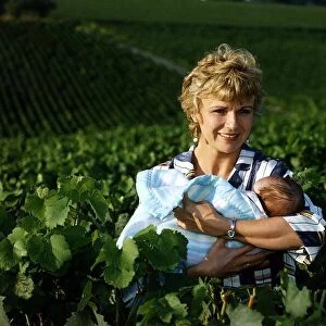 Julie Walters actress in France with her baby Maisie