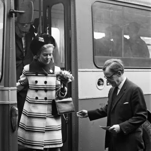 Katharine, Duchess of Kent visits the Courtaulds factory in Wolverhampton