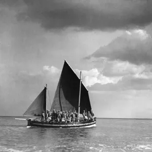 Kessingland lifeboat the Hugh Taylor out on exercise. 12th March 1934