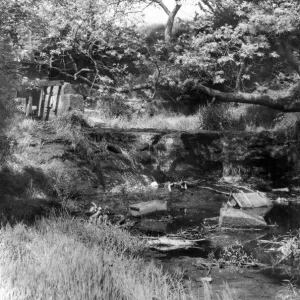 Kirkby Mill Dam, Kirkby, our picture shows, a miniature waterfall below the lock gates