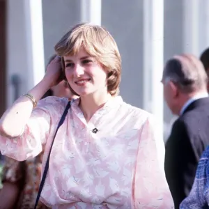 Lady Diana Spencer attending the Imperial International Polo Match at Guards Polo Club