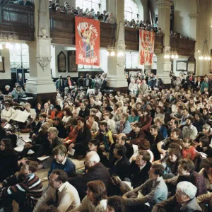 The largest congrgation ever gathered at St Philips Cathedral in Birmingham as thusands