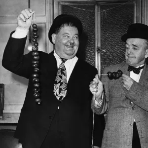 Laurel and Hardy, Stan and Ollie in Conkers Print 1947. Art