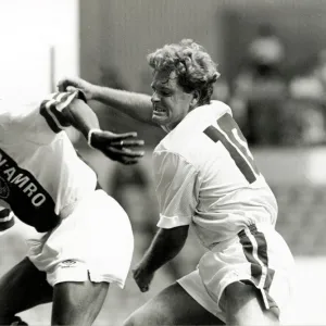 Lazio v Ajax Makita Tournament August 1993 Paul Gascoigne battles with a young