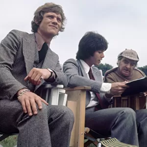 Left to Right Anthony Andrews, Cliff Richard and Hugh Griffiths seen here reading