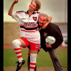 Lesley Fitzsimons actress with Jim Leishman March 1998 PIC BY CHRIS WATT