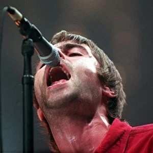 Liam Gallagher of Oasis December 1997