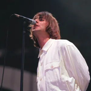 LIAM GALLAGHER - SINGER WITH POP GROUP OASIS PERFORMING AT KNEBWORTH