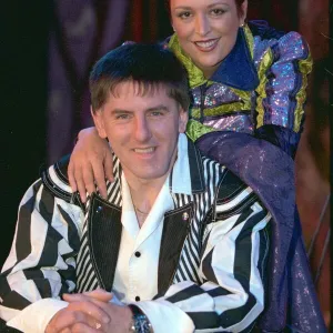 Libby Davison with footballer Peter Beardsley in the pantomime Sleeping Beauty at