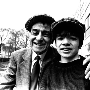 The "Little Waster"comedian Bobby Thompson with Steven O Keefe, aged 15