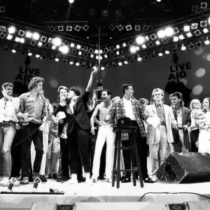 Live Aid Concert in aid of the Feed the World campaign for the starving millions in