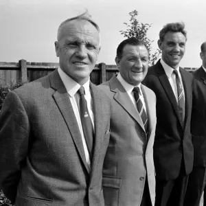 Liverpool manager Bill Shankly (left) and his new team of backroom staff (left to right)