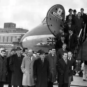 Liverpool players & directors board plan at Speke Airport London