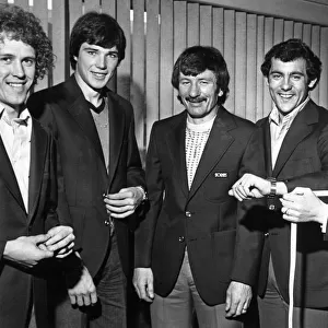 Liverpool players left to right: Phil Neal, Alan Hansen