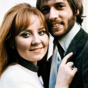 Lulu singer 1969 with her husband Maurice Gibb a member of The Bee Gees