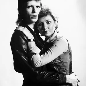 Lulu singer with singer David Bowie, December 1973