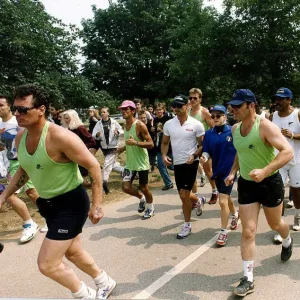 Madonna American rock star sets off on her Sunday morning run in Hyde Park