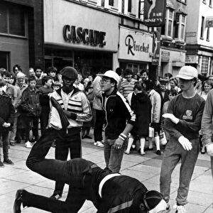 Manchester street dance crew Broken Glass, in Clayton Square, Liverpool