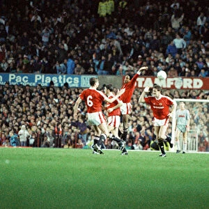 Manchester United 3 v Liverpool 1. Rumbelows League Cup 3rd round 31 October