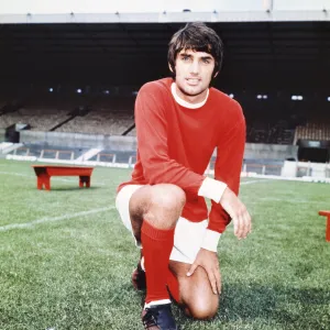 Manchester United footballer George Best at a photocall. July 1968