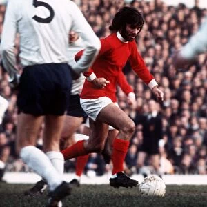 Manchester Uniteds George Best in action against Tottenham Hotspur November 1970