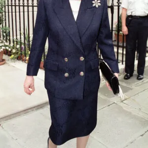 Margaret Thatcher leaving for first day in House of Lords. 30th June 1992