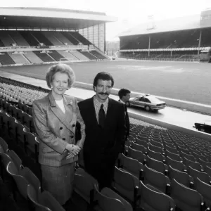 Margaret Thatcher PM with Graeme Souness, Glasgow Rangers football team manager