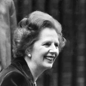 Margaret Thatcher smiling - March 1984