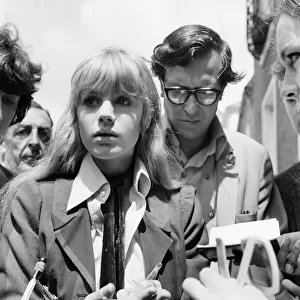 Marianne Faithfull at Chichester Crown Court in June 1967 where Mick Jagger