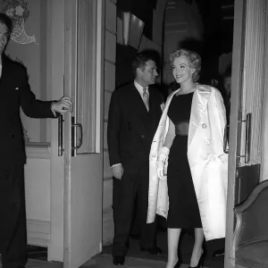 Marilyn Monroe actress outside her home at Parkside House Englefield Green Surrey