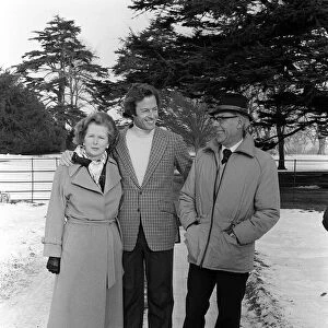 Mark Thatcher with parents Margaret and Denis in January 1982