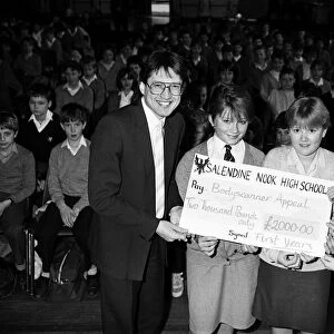 A massive cheque for a massive amount! First year pupils at Salendine Nook High School