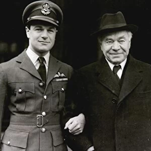 Max Aitken (L) and Lord Beaverbrook. Circa 1945