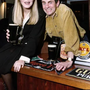 Melvyn Hayes with his Fiance Jayne Male at his Pub in St Albans