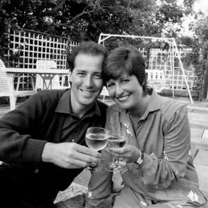 Michael Barrymore and wife Cheryl toast his success at the rented house in Blackpool