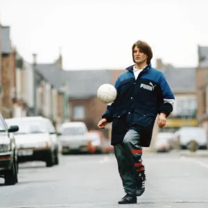 Middlesbrough Chief Scout Gary Gill shows off his skills in the street after being named