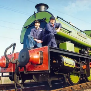 Mike Forrester and Malcolm Bunting on a ACC5 Pecket engine built in 1939 called Ashington