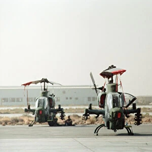 US Military Forces, Tank Killer Attack Helicopter at Dhahran Airbase, Saudi Arabia