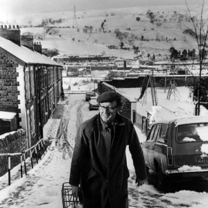 Milkman Jack Jones keeps the daily pints on the move in Aberfan, South Wales