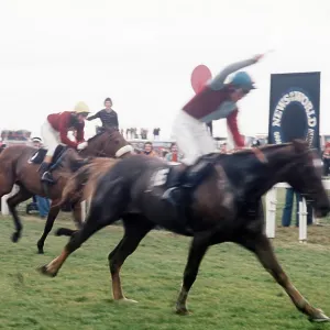 Red Rum and jockey Tommy Stack in defeat, 1976 Grand National Print Red Rum and jockey Tommy Stack in defeat, 1976 Grand National Print