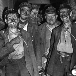 Miners at Creswell Colliery Print, 1947 Miners at Creswell Colliery Print, 1947