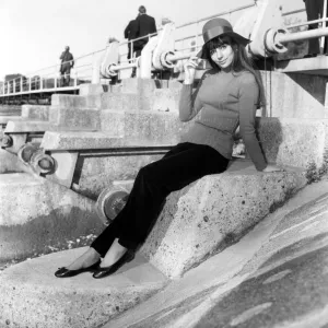 Black and white print of Cyd Hayman in a glamorous pose